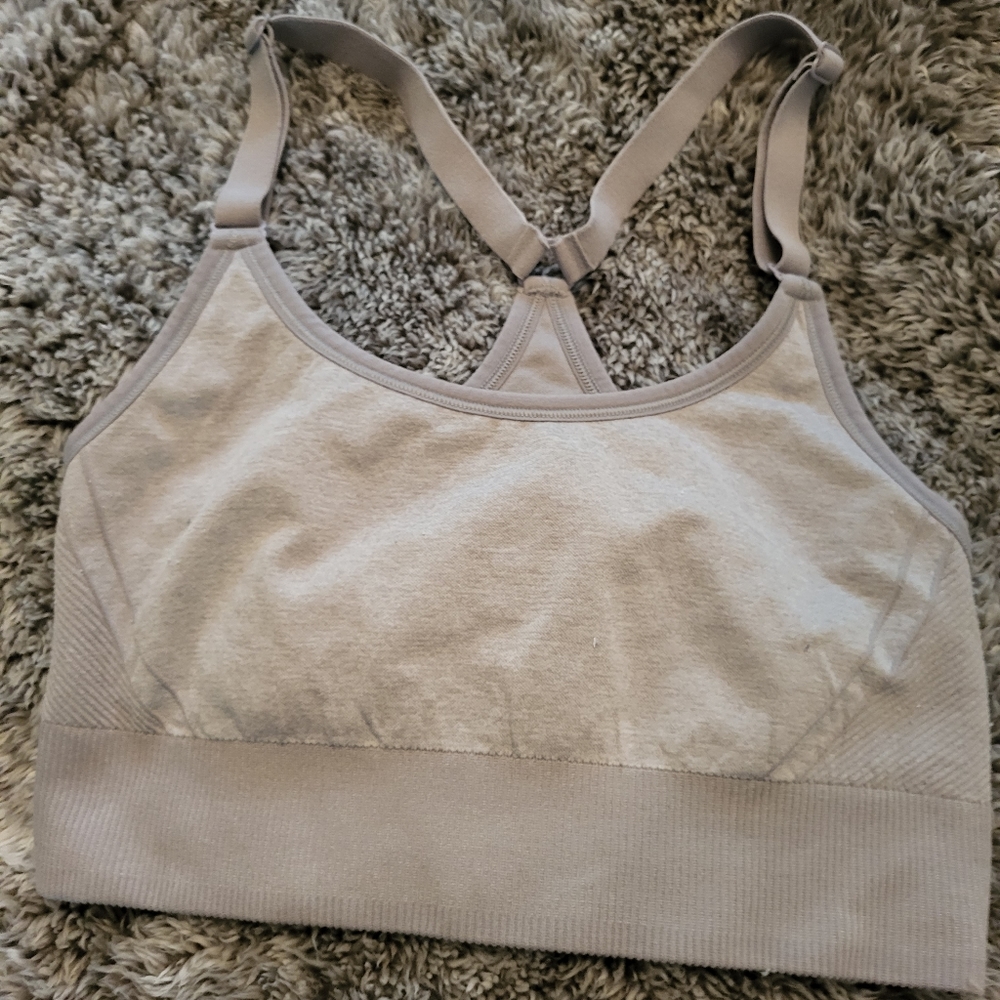 ALL IN MOTION GRAY SPORTS/ATHLETIC BRA  SZ L